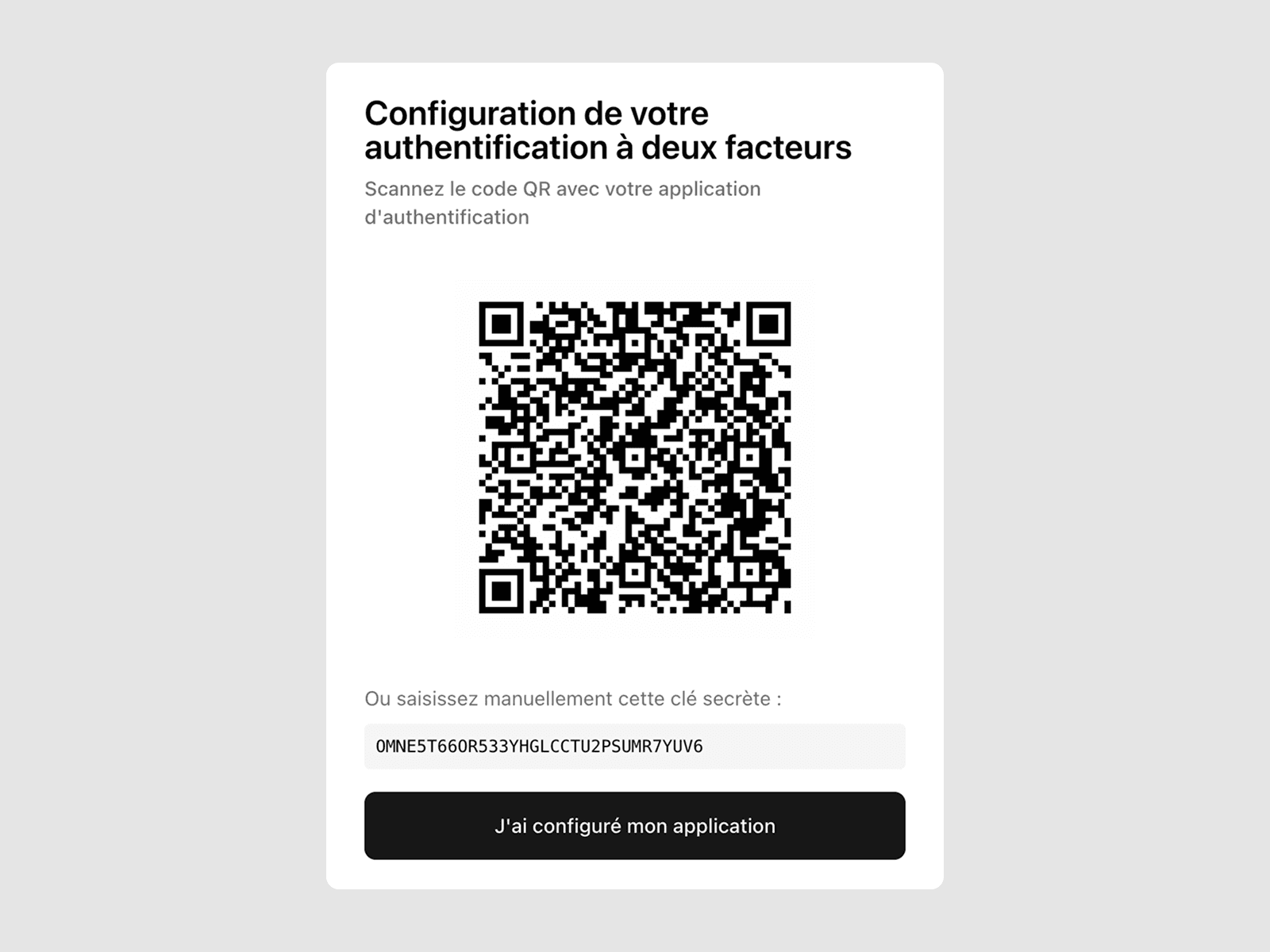 Mise en place de l'authentification à double facteur
